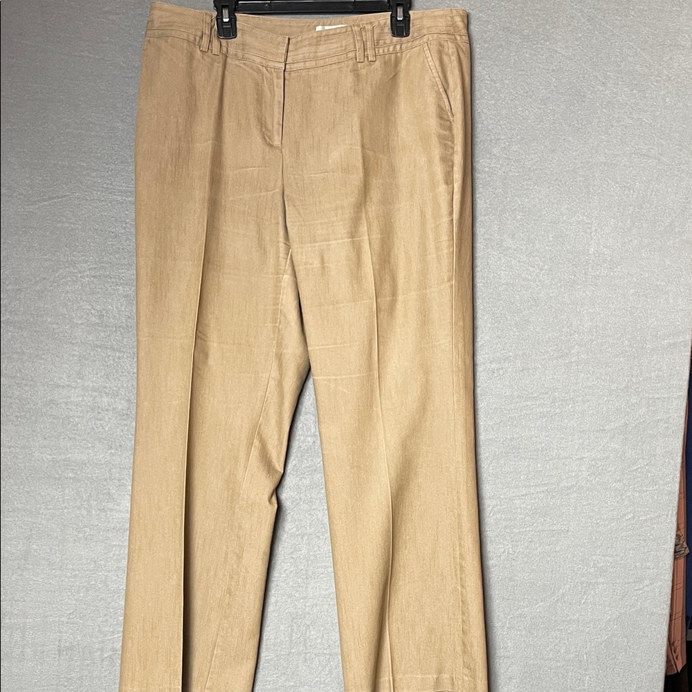 Tan Straight-Leg Trousers
